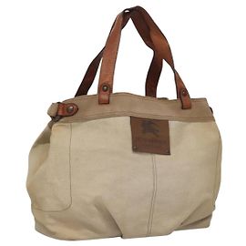 Burberry Borsa Tote in tela beige Auth bs22667