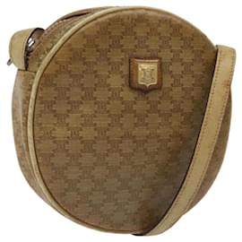Céline Borsa a spalla in tela Macadam CELINE marrone Auth BA469