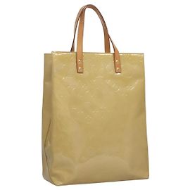 LOUIS VUITTON Monogram Vernis Reade MM Borsa a Mano Beige M91141 LV Auth sw134
