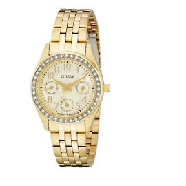 Autre Marque Orologio Citizen Donna al Quarzo con Cristalli Acciaio Dorato