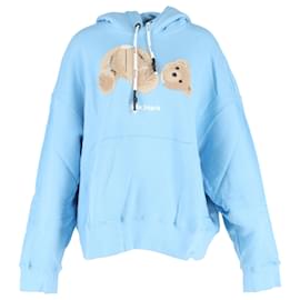 Palm Angels Bear Hoodie aus leichtblauem Baumwollstoff