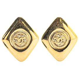 Orecchini a clip in oro placcato CC di Chanel