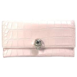 Lange Geldbörse in Pink mit Strass-Schädel von Alexander Wang