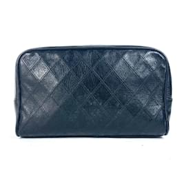 Pochette per il trucco Chanel Vintage Bicolor Second Bag