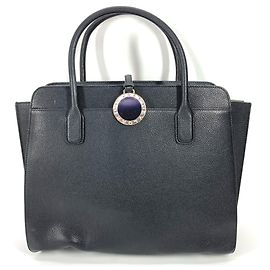 Bulgari Borsa Bvlgari Alba - Tote in pelle nera con tracolla