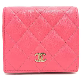 Billetera bi-fold Chanel rosa