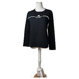 Vintage Courreges Paris Pullover Schwarz 38/M