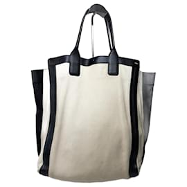 Chloé Bolso shopper de cuero vintage Chloe Alison beige y negro