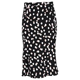 Altuzarra Polka-Dot-Midirock aus schwarzer Viskose