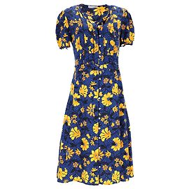 Robe midi boutonnée imprimée Madelena d'Altuzarra en soie multicolore