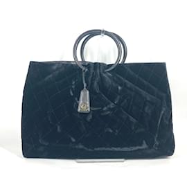 Borsa tote in velluto trapuntato Chanel