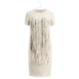 Ikonisches Fransen-Tweed-Kleid der Chanel Arctic Ice Kollektion 38 FR
