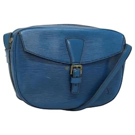 LOUIS VUITTON Borsa a Spalla Epi June Feuille Blu M52155 LV Auth ti2813