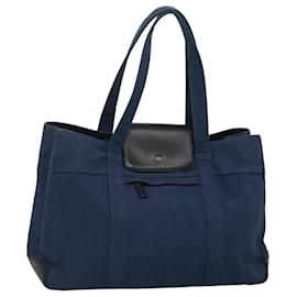 Bolso tote Burberry Blue Label de lona azul Auth ti2869