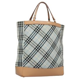 Borsa a mano Burberry Nova Check Blue Label in tela blu Auth EC489