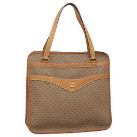 Borsa tote in PVC beige Micro GG Supreme di GUCCI Auth mr1148