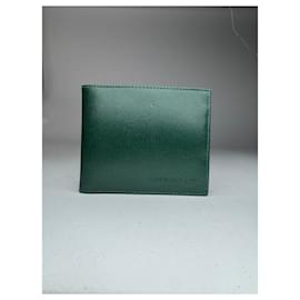 Vintage Givenchy Foldable Leather Wallet Green