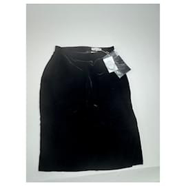 Falda de terciopelo vintage Dior negra M