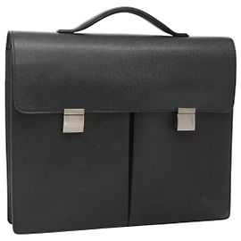 LOUIS VUITTON Taiga Serviette Kazan Borsa da lavoro Ardoise M30802 LV Auth bs22684