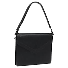 Borsa a spalla in pelle nera SAINT LAURENT Auth sw105