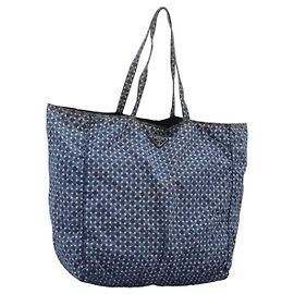 Bolso Tote PRADA de nylon azul Auth nb209