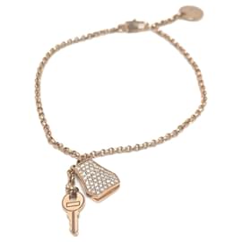 Hermes K18PG Kelly Crochet Diamond Chain Bracelet - Hermès