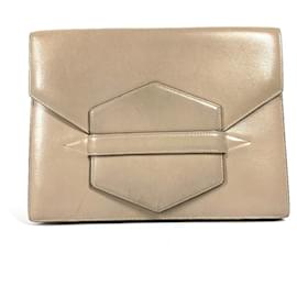 Hermès Borsa clutch in pelle beige vintage Hermes