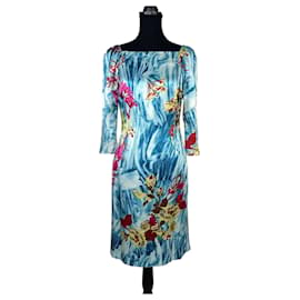 Frühlingskleid aus Seide mit Blumen Christian Lacroix
