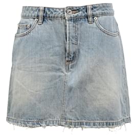 Falda Mini A-Line en Denim de Algodón Azul de Marc by Marc Jacobs