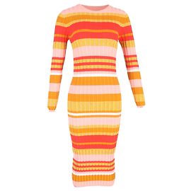Autre Marque Vestido midi de punto a rayas Jeannie de Stine Goya en viscosa multicolor