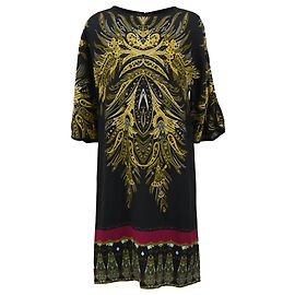 Vestido midi estampado de manga 3/4 Etro en seda multicolor