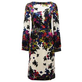 Vestido midi estampado floral Erdem en seda multicolor