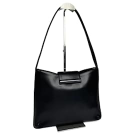 Borsa in pelle nera Vintage Givenchy Whip