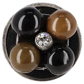 Anello decorato Chloé in metallo argentato