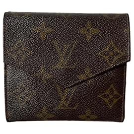 Louis Vuitton Elise Monogram Geldbörse Braun