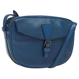 LOUIS VUITTON Borsa a Spalla Epi June Feuille Blu M52155 LV Auth EC084