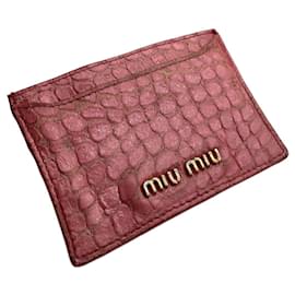 Bolsa de couro rosa Miu Miu