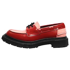 Scarpe da barca chunky in blocchi di colore rosso e rosa - taglia EU 40 - Adieu