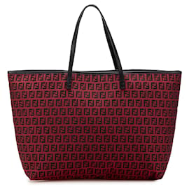 Fendi Rote Medium Zucchino Canvas Roll Tote