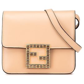 Fendi Beige de Piel Crystal Fab Crossbody