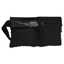 Sac à taille GUCCI en nylon noir argent 28566 Auth IN054