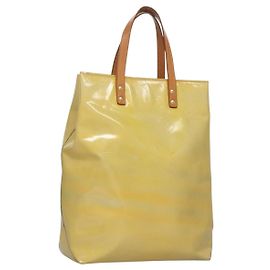 LOUIS VUITTON Monogram Vernis Reade MM Bolsa de mão Cinza M91142 LV Auth bs22838