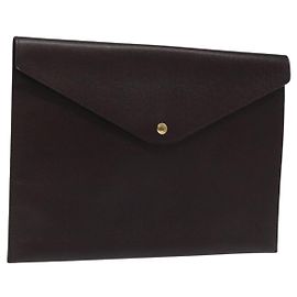 LOUIS VUITTON Taiga Dokumentenmappe Clutch Bag Acajou M99087 LV Auth JB083