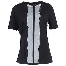 T-shirt a manica corta stampata Balenciaga in cotone nero