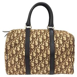 Borsa da viaggio mini Boston in monogramma marrone Christian Dior
