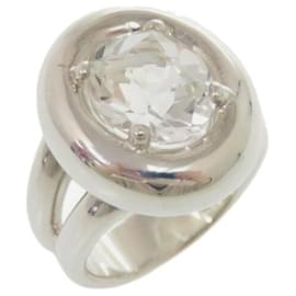 Bague Hermes Gaucho en Argent 925 avec Topaze Blanche - Hermès