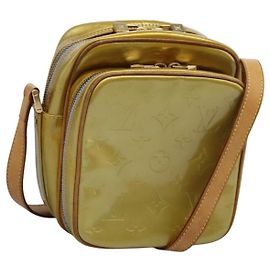 LOUIS VUITTON Monogram Vernis Wooster Borsa a spalla Grigia M91036 LV Auth ep7979