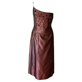 Autre Marque Granate Silk Dress