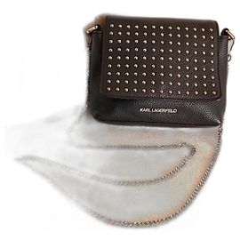 Bolso de mano Karl Lagerfeld en cuero negro