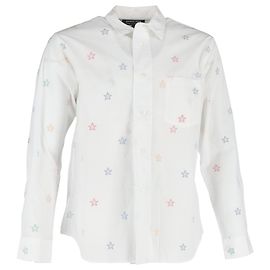 Comme Des Garcons Camicia a maniche lunghe stampata con stelle Comme Des Garçons in cotone bianco